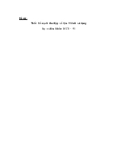 Đề tài Thiết kế mạch thu thập số liệu 8 kênh sử dụng họ vi điều khiển MCS – 51
