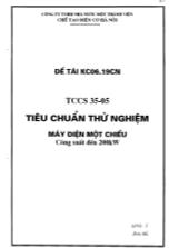 Đề tài Tiêu chuẩn thử nghiệm máy điện một chiều công suất đến 200kW