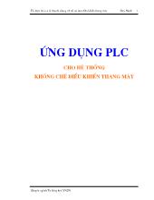 Đề tài Ứng dụng PLC cho hệ thống khống chế điều khiển thang máy