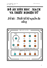 Đồ án Thiết kế bộ nguồn đa năng