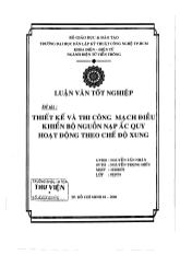 Luận văn Thiết kế và thi công mạch điều khiển bộ nguồn nạp ác quy hoạt động thei chế độ xung