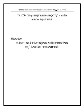 Báo cáo Đánh giá tác động môi trường dự án cầu Thanh Trì