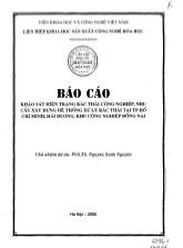 Báo cáo Khảo sát hiện trạng rác thải công nghiệp nhu cầu xây dựng hệ thống xử lý rác thải tại thành phố Hồ Chí Minh, Hải Dương, khu công nghiệp Đồng Nai