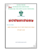 Chuyên đề Hiện trạng quản lý chất thải nguy hại ở Việt Nam