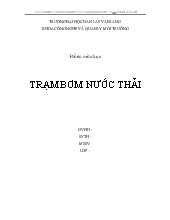 Đề án Trạm bơm nước thải