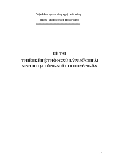 Đề tài Thiết kế hệ thống xử lý nước thải sinh hoạt công suất 10.000 m3/ngày