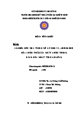Đồ án Nghiên cứu quá trình xử lý cod và ammonium của nước thải sản xuất nước tương bằng bùn hoạt tính lơ lửng