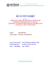 Đồ án Tính toán, thiết kế trạm xử lý nƣớc thải sinh hoạt cho Khu dân cƣ Mỹ Lợi, xã Phước An, huyện Nhơn Trạch, tỉnh Đồng Nai, công suất 1.500m 3 /ngày.đêm