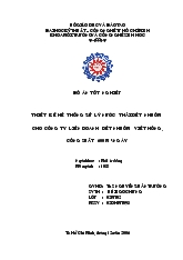 Luận văn Thiết kế hệ thống xử lý nước thải dệt nhuộm cho công ty liên doanh dệt nhuộm việt hồng, công suất 600 m3/ngày