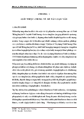 Luận văn Thiết kế hệ thống xử lý nước thải khu dân cư Bình An, huyện Dĩ An, tỉnh Bình Dương, công suất 200m3/ngày