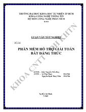 Đề tài Phần mềm hỗ trợ giải toán bất đẳng thức