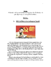 Đề tài Phân tích mối quan hệ biện chứng giữa vấn đề dân tộc và giai cấp trong tư tưởng Hồ Chí Minh
