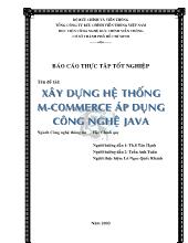 Đề tài Xây dựng hệ thống M-Commerce áp dụng công nghệ Java