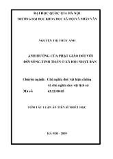 Luận án Ảnh hưởng của phật giáo đối với đời sống tinh thần ở xã hội Nhật Bản