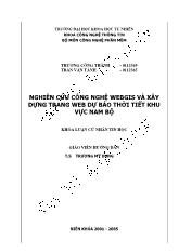 Luận văn Nghiên cứu công nghệ webgis và xây dựng trang web dự báo thời tiết khu vực Nam Bộ