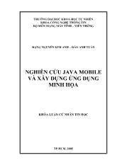 Luận văn Nghiên cứu java mobile và xây dựng ứng dụng minh họa