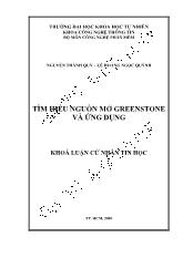Luận văn Tìm hiểu nguồn mở greenstone và ứng dụng