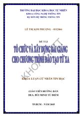 Luận văn Tổ chức và xây dựng bài giảng cho chương trình đào tạo từ xa