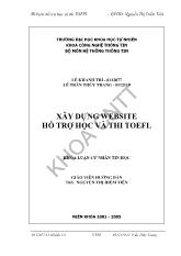 Luận văn Xây dựng website hỗ trợ học và thi toefl