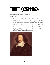 TÌm hiểu triết học Spinoza
