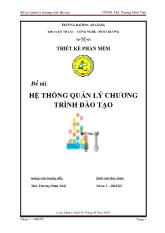 Đề tài Hệ thống quản lý chương trình đào tạo