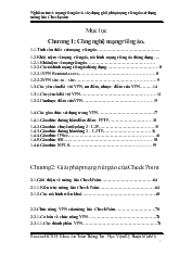 Đề tài Nghiên cứu về mạng riêng ảo và xây dựng giải pháp mạng riêng ảo sử dụng tường lửa Checkpoint