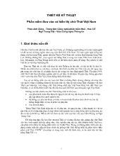 Đề tài Phần mềm đưa vào và hiển thị chữ Thái Việt Nam