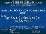 Đề tài Quản lý công việc trên web - Đinh Lê Giang