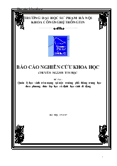 Đề tài Quản lý học sinh trên mạng tại một trường phổ thông trung học theo phương thức lớp học cố định học sinh di động