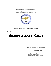 Đề tài Tìm hiểu về DHCP và DNS