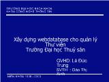 Đồ án Xây dựng webdatabase cho quản lý Thư viện Trường Đại học Thuỷ sản