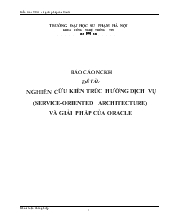 Luận văn Nghiên cứu kiến trúc hướng dịch vụ (service-Oriented architecture) và giải pháp của oracle