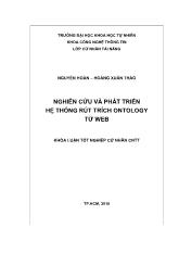 Luận văn Nghiên cứu và phát triển hệ thống rút trích ontology từ web