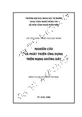 Luận văn Phân tích và phát triển ứng dụng trên mạng không dây