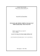 Luận văn Xây dựng dệ thống thông tin quản lý thiết bị đại học Thái Nguyên
