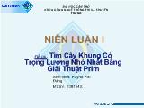 Tiểu luận Tìm cây khung có trọng lượng nhỏ nhất bằng giải thuật prim
