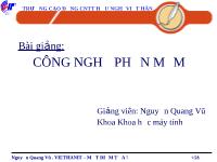 Bài giảng Công nghệ phần mềm