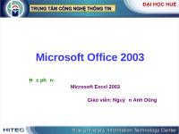 Bài giảng Microsoft Office 2003