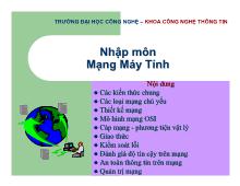 Bài giảng Nhập môn mạng máy tính