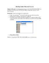 Bài thực hành Microsoft Access