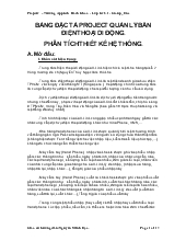 Bảng đặc tả project quản lý bán điện thoại di động
