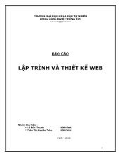 Báo cáo Cách lập trình và thiết kế web