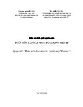 Đề tài KC 01-01 Phần mềm bảo mật mạng dùng giao thức IP