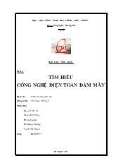 Đề tài Tìm hiểu công nghệ điện toán đám mây