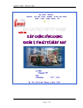 Đề tài Xây dựng ứng dụng quản lý đặt vé máy bay