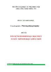 Đề tài Xây dựng website dạy học trực tuyến môn tin học lớp 11 trung học phổ thông