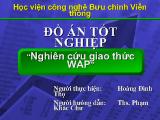 Đồ án Nghiên cứu giao thức WAP - Hoàng Đình Thọ