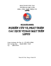 Đồ án Nghiên cứu và phát triển các dịch vụ bảo mật trên linux - Đặng Phúc Việt