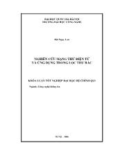 Luận văn Nghiên cứu mạng thư điện tử và ứng dụng trong lọc thư rác - Bùi Ngọc Lan
