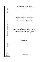 Luận văn Phát triển ứng dụng GIS trên thiết bị di động